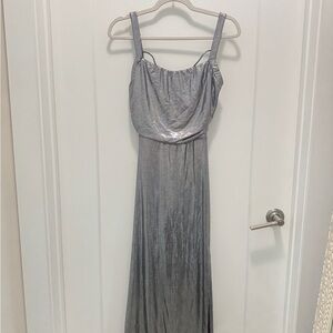 Halara XL Metallic Elegant Silver Evening Dress